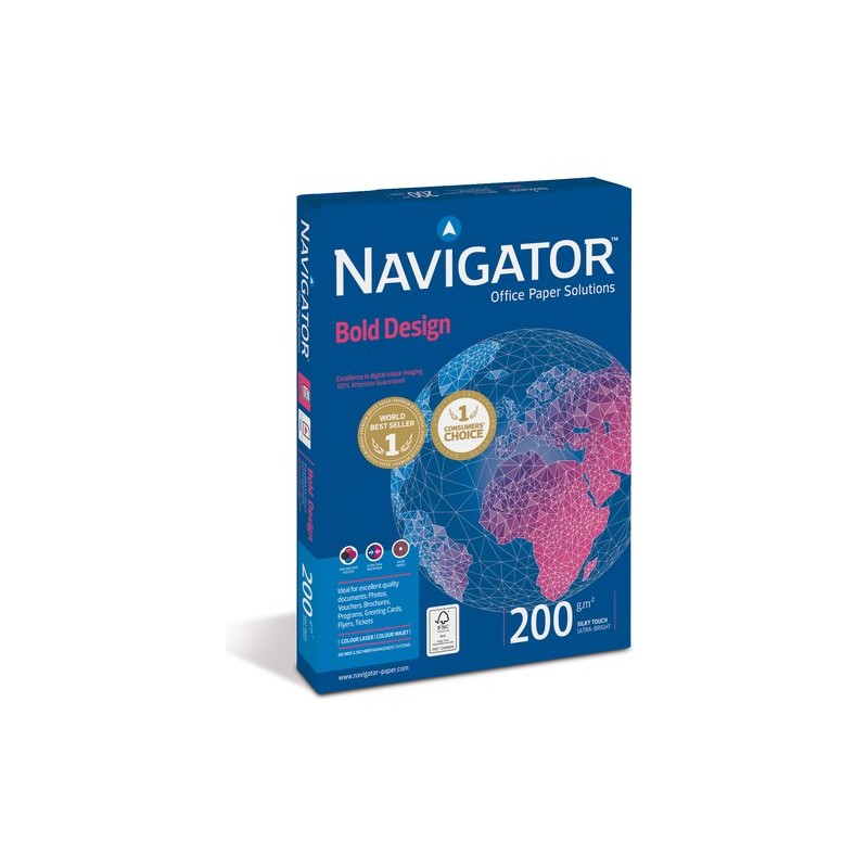 PAPEL A4 NAVIGATOR 200g 150h BOLD DESIGN