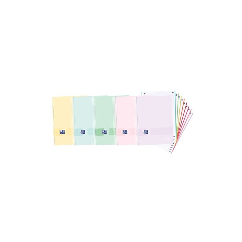 BLOC OXF- EU-BOOK 8 A4 160h CD-5 PASTEL