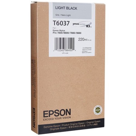 CART-IJ-EPSON T603700 NEGRO CLARO