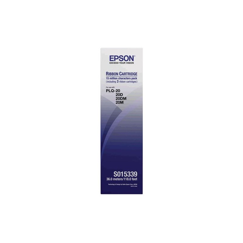 CINTA EPSON S015339 PLQ-20 NEGRA PACK 3