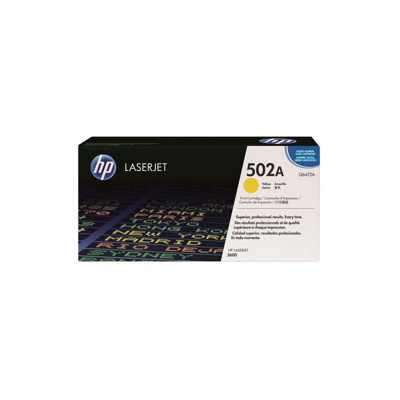 TONER HP Nº502A Q6472A LJ C-3600 AMARILL