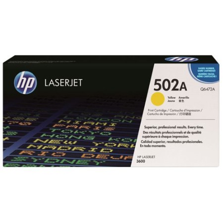 TONER HP Nº502A Q6472A LJ C-3600 AMARILL