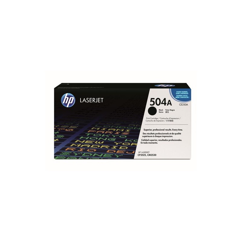 TONER HP Nº504A CE250A LJ CP3525 NEGRO