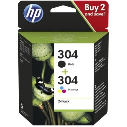 CART-IJ-HP 3JB05AE Nº304 NEGRO+COLOR PAC