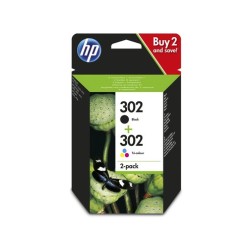 CART-IJ-HP X4D37AE Nº302 NEGRO+COLOR PAC