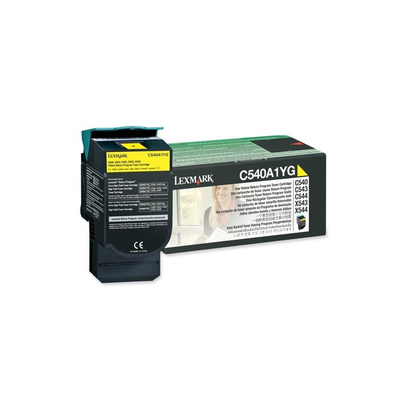 TONER LEXMARK C540A1YG AMARILLO TONER LEXMARK C540A1YG AMARILLO
