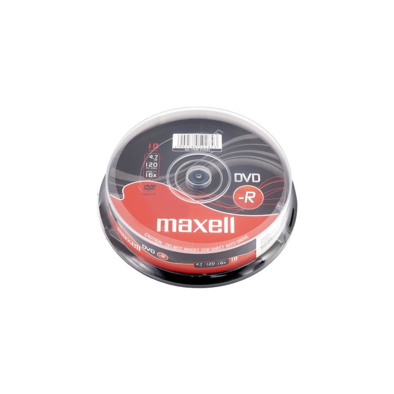 DVD -R MAXELL 4-7GB 16x SPINDLE 10 DVD -R MAXELL 4-7GB 16x SPINDLE 10