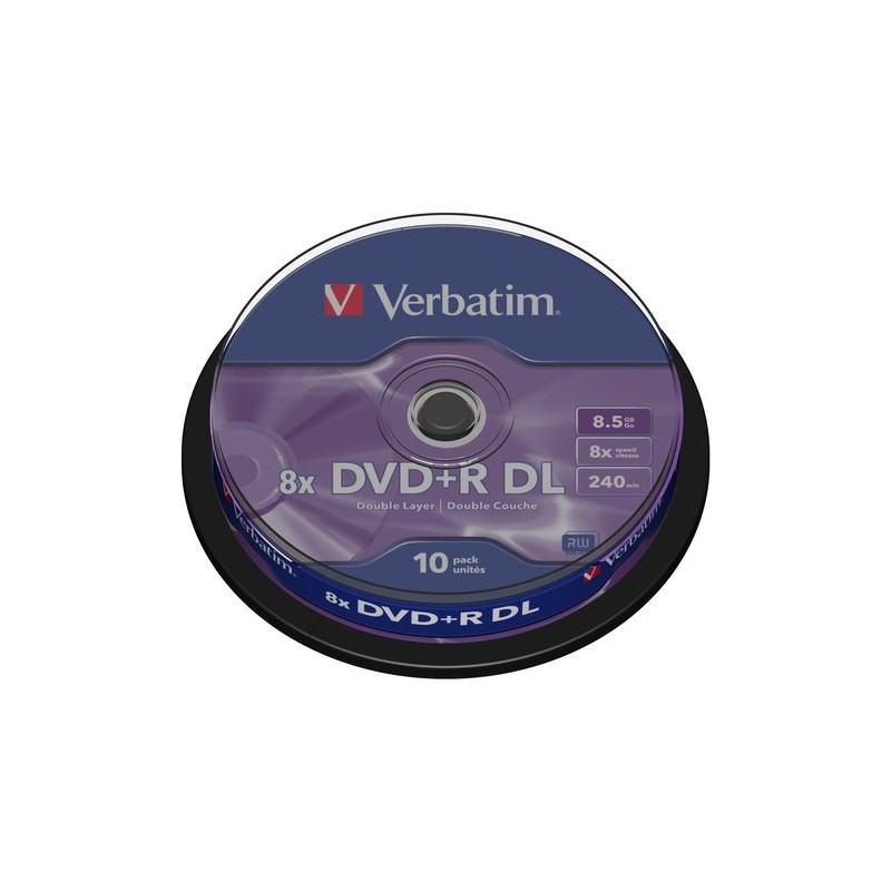 DVD +R VERBATIM 8-5GB 8x SPINDLE 10 DVD +R VERBATIM 8-5GB 8x SPINDLE 10