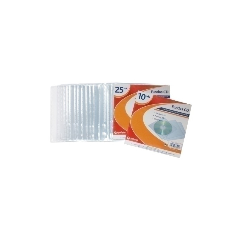 FUNDA CD-DVD GRAFOPLAS 133x137 BOLSA 10