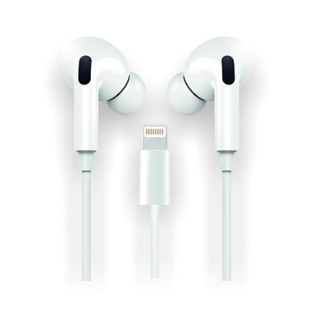 AURICULARES TECHONE BOTON LIGHTNING BLAN