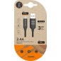 CABLE TECHONE USB-C-USB-A NEGRO 1 m- CABLE TECHONE USB-C-USB-A NEGRO 1 m-