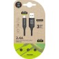 CABLE TECHONE USB-MICRO-USB NEGRO 1 m- CABLE TECHONE USB-MICRO-USB NEGRO 1 m-