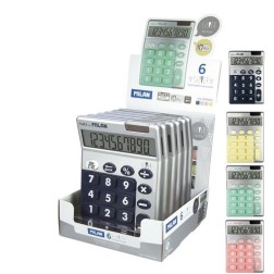 CALCULADORA MESA MILAN 10 DIG-SILVER E-6