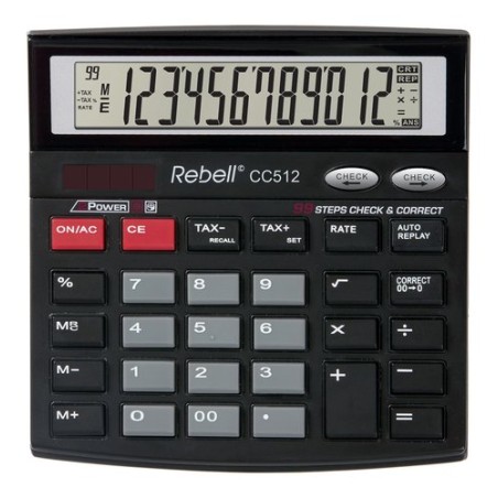 CALCULADORA SOBR-REBELL 12 DIG- CC512 BX