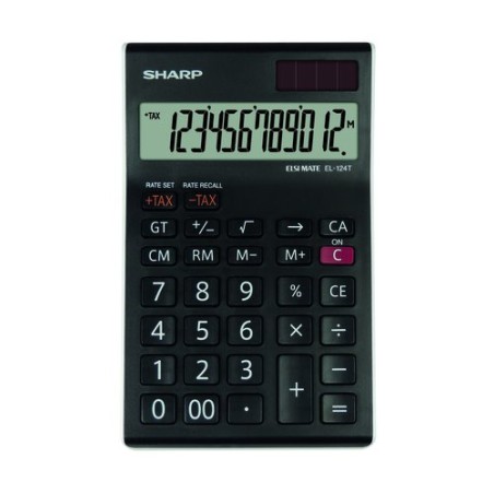 CALCULADORA SOBR-SHARP 12 DIG- EL-124T