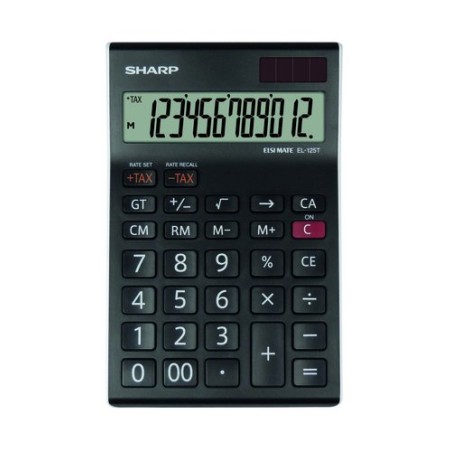 CALCULADORA SOBR-SHARP 12 DIG- EL-125T