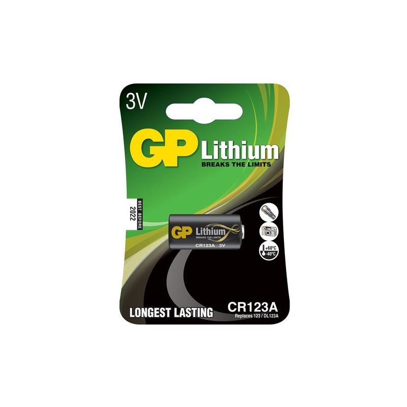 PILAS LITIO GP 123A 3 VOLTIOS B-1
