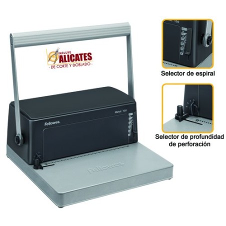 ENCUADERNAD-ESPIR-FELLOWES METAL 100