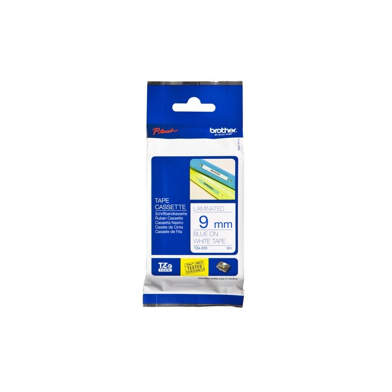 CINTA ROT-BROTHER LAM-8m 9 AZUL s-BLANC