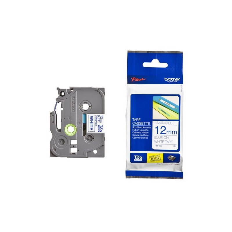 CINTA ROT-BROTHER LAM-8m 12 AZUL s-BLANC