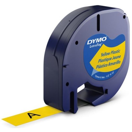 CINTA ROT-DYMO LETRATAG PLAST-NG-s-AMAR