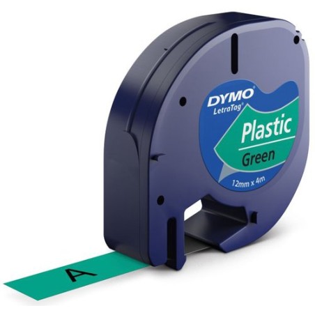 CINTA ROT-DYMO LETRATAG PLAST-NG-s-VERDE