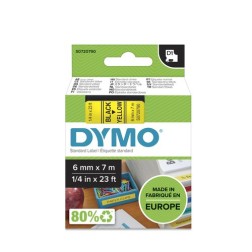 CINTA ROT-DYMO LM D1 7m 6 NEGR-s-AMAR-