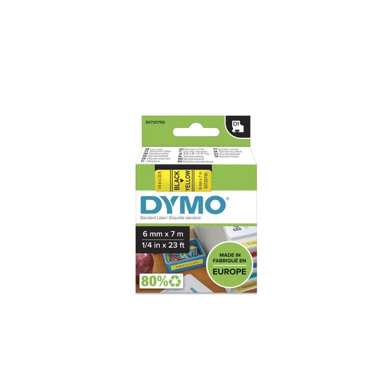 CINTA ROT-DYMO LM D1 7m 6 NEGR-s-AMAR- CINTA ROT-DYMO LM D1 7m 6 NEGR-s-AMAR-