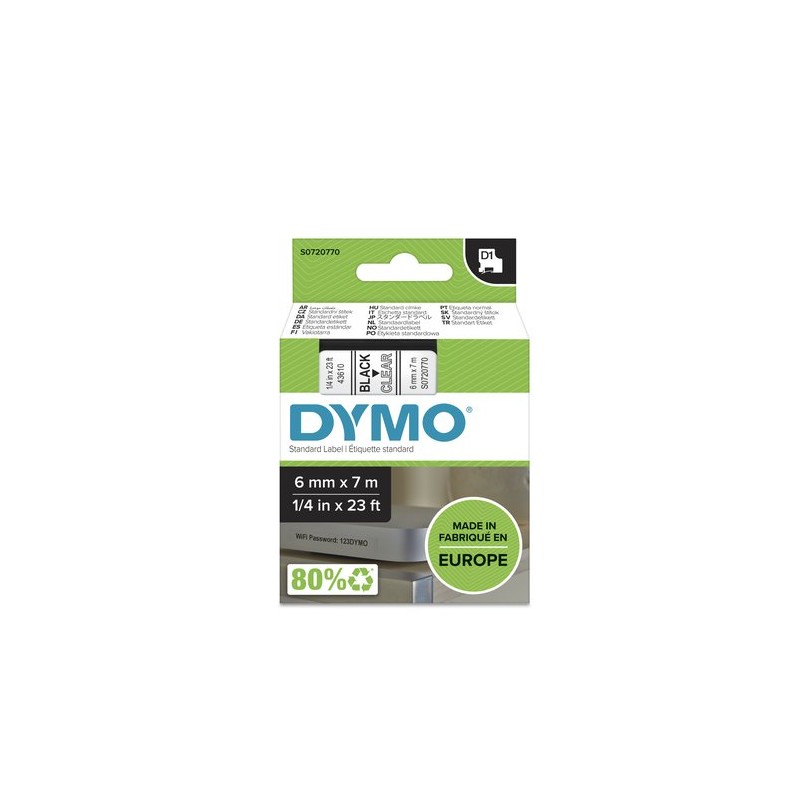 CINTA ROT-DYMO LM D1 7m 6 NEGR-s-TRANSP CINTA ROT-DYMO LM D1 7m 6 NEGR-s-TRANSP