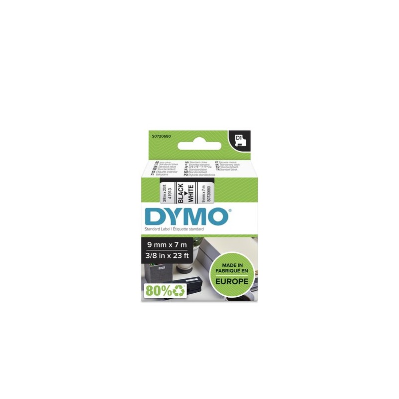 CINTA ROT-DYMO LM D1 7m 9 NEGR-s-BLANCO