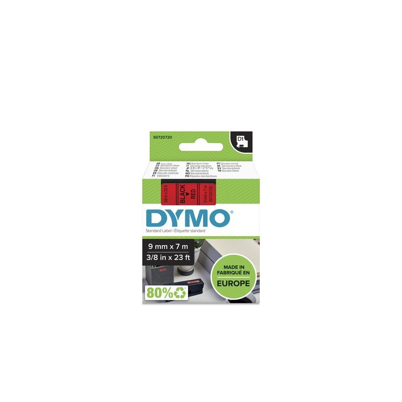 CINTA ROT-DYMO LM D1 7m 9 NEGR-s-ROJO