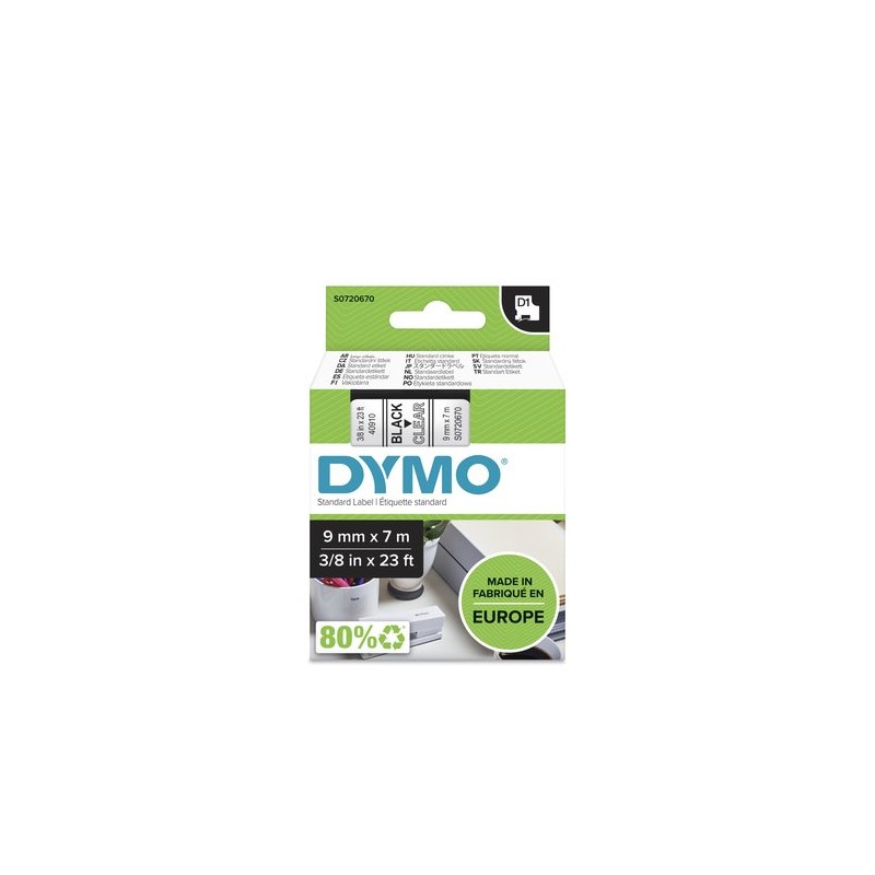 CINTA ROT-DYMO LM D1 7m 9 NEGR-s-TRANSP CINTA ROT-DYMO LM D1 7m 9 NEGR-s-TRANSP