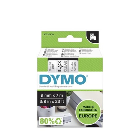 CINTA ROT-DYMO LM D1 7m 9 NEGR-s-TRANSP