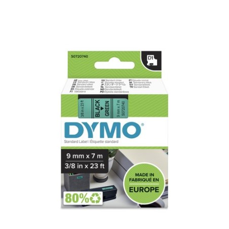 CINTA ROT-DYMO LM D1 7m 9 NEGR-s-VERDE
