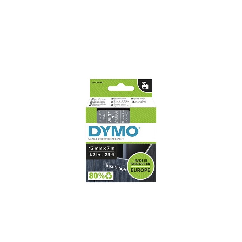 CINTA ROT-DYMO LM D1 7m 12 BLANC-s-TRANS CINTA ROT-DYMO LM D1 7m 12 BLANC-s-TRANS