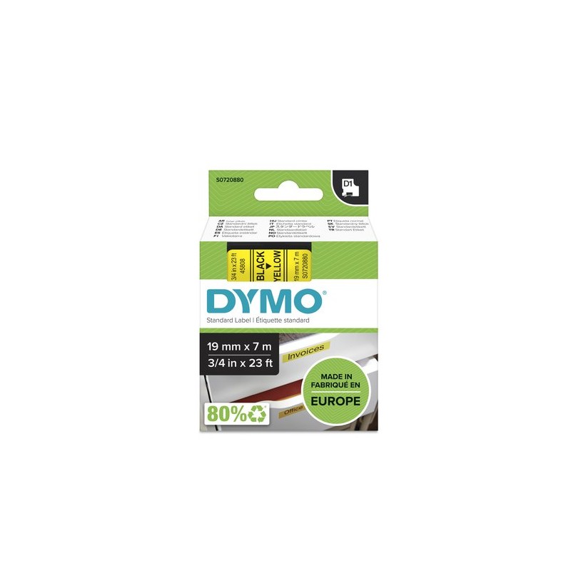 CINTA ROT-DYMO LM D1 7m 19 NEGR-s-AMAR-