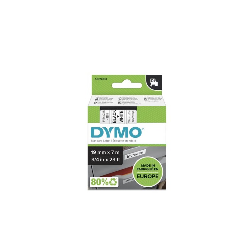 CINTA ROT-DYMO LM D1 7m 19 NEGR-s-BLANC CINTA ROT-DYMO LM D1 7m 19 NEGR-s-BLANC