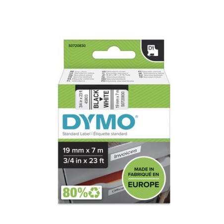 CINTA ROT-DYMO LM D1 7m 19 NEGR-s-BLANC