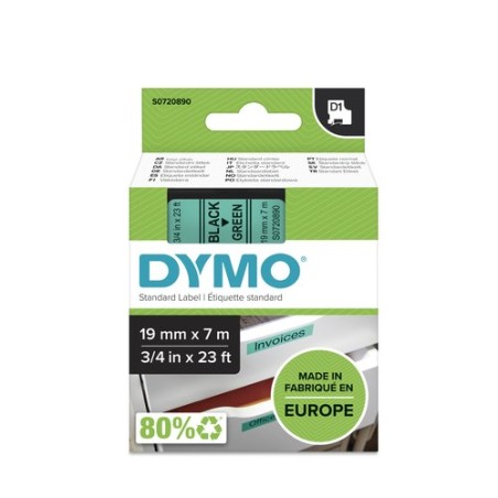 CINTA ROT-DYMO LM D1 7m 19 NEGR-s-VERDE