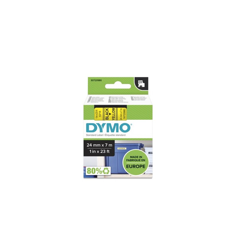 CINTA ROT-DYMO LM D1 7m 24 NEGR-s-AMAR- CINTA ROT-DYMO LM D1 7m 24 NEGR-s-AMAR-