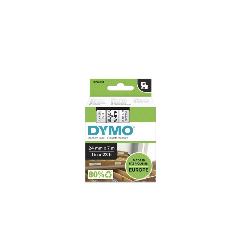 CINTA ROT-DYMO LM D1 7m 24 NEGR-s-BLANC CINTA ROT-DYMO LM D1 7m 24 NEGR-s-BLANC