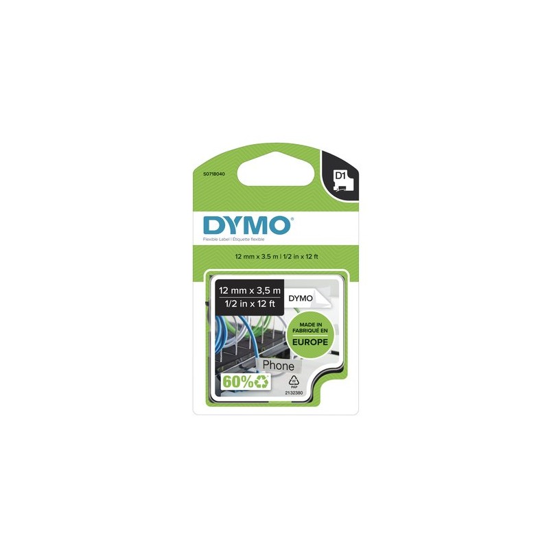 CINTA ROT-DYMO LM D1 NYLON 12 NG-s-BL CINTA ROT-DYMO LM D1 NYLON 12 NG-s-BL