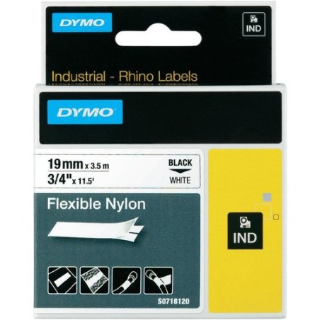 CINTA ROT-DYMO RHINO NYLON FLEX-19 BLAN-