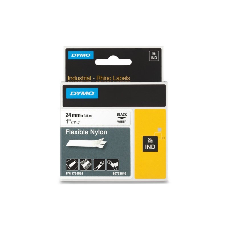 CINTA ROT-DYMO RHINO NYLON FLEX-24 BLAN- CINTA ROT-DYMO RHINO NYLON FLEX-24 BLAN-