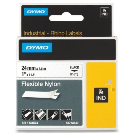 CINTA ROT-DYMO RHINO NYLON FLEX-24 BLAN-