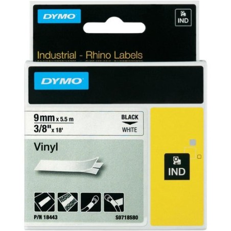 CINTA ROT-DYMO RHINO VINILO 9 BLANCO