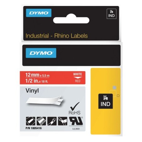 CINTA ROT-DYMO RHINO VINILO 12 ROJO
