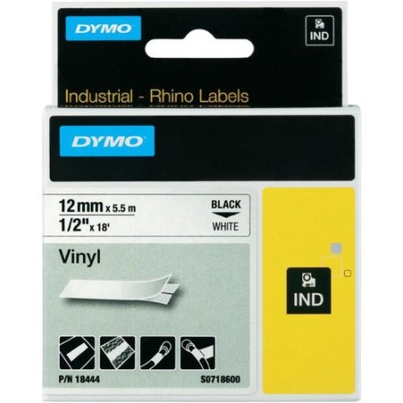 CINTA ROT-DYMO RHINO VINILO 12 BLANCO