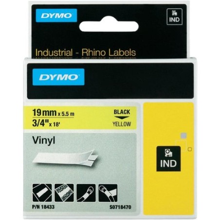 CINTA ROT-DYMO RHINO VINILO 19 AMARILLO
