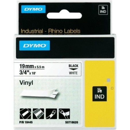 CINTA ROT-DYMO RHINO VINILO 19 BLANCO